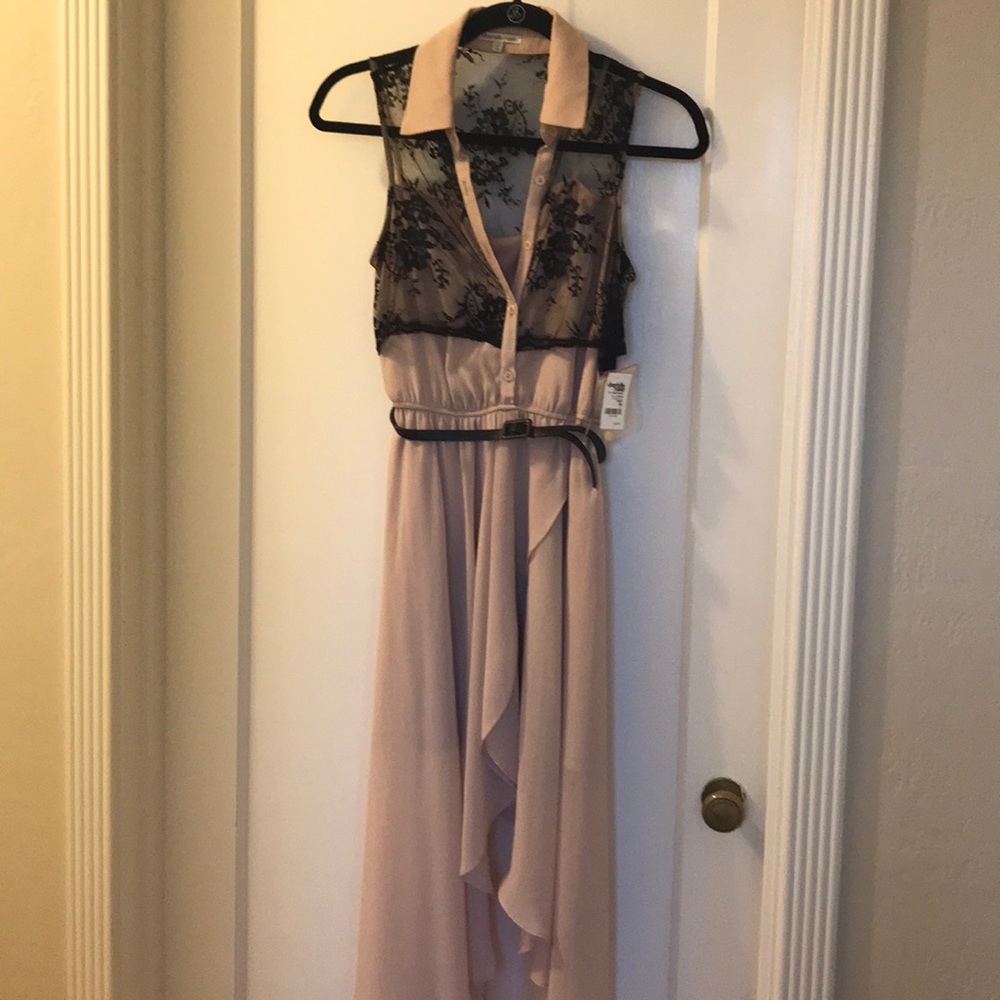Tan/black dress